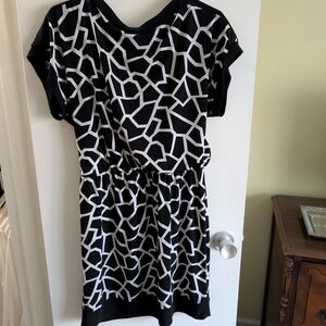 Alfani Black and White Geometric Mini Dress